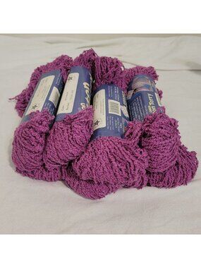 Caron Cotton Terry Yarn Skeins Mauve No. H500 85% Cotton 15% Rayon 50g Each